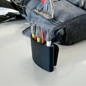 Tool belt driver bit holder